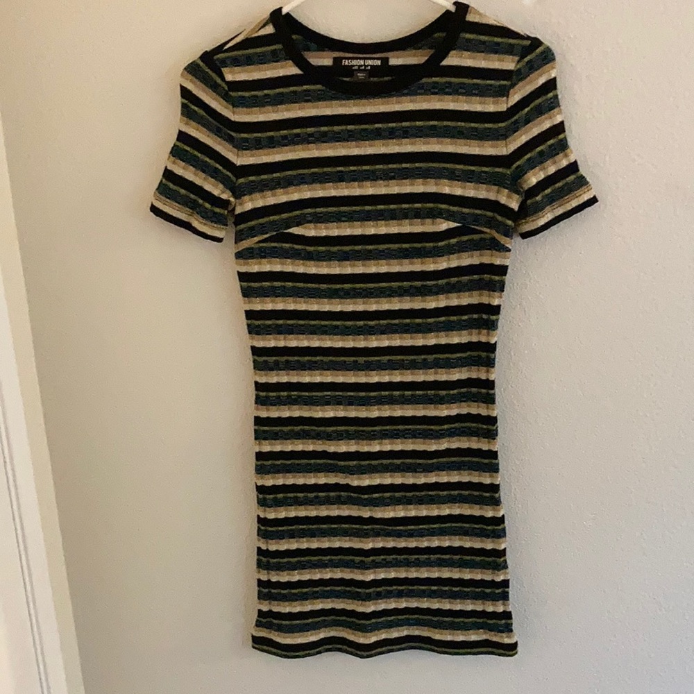 T-Shirt body con striped dress